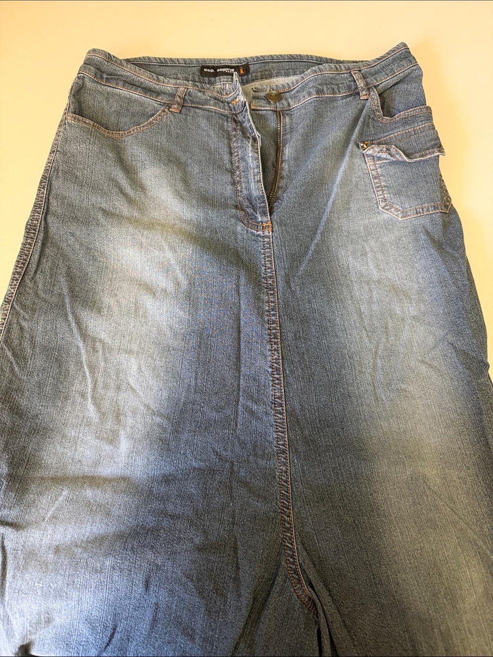 Cop.Copine Blue Wide-Leg Denim Harem Pants